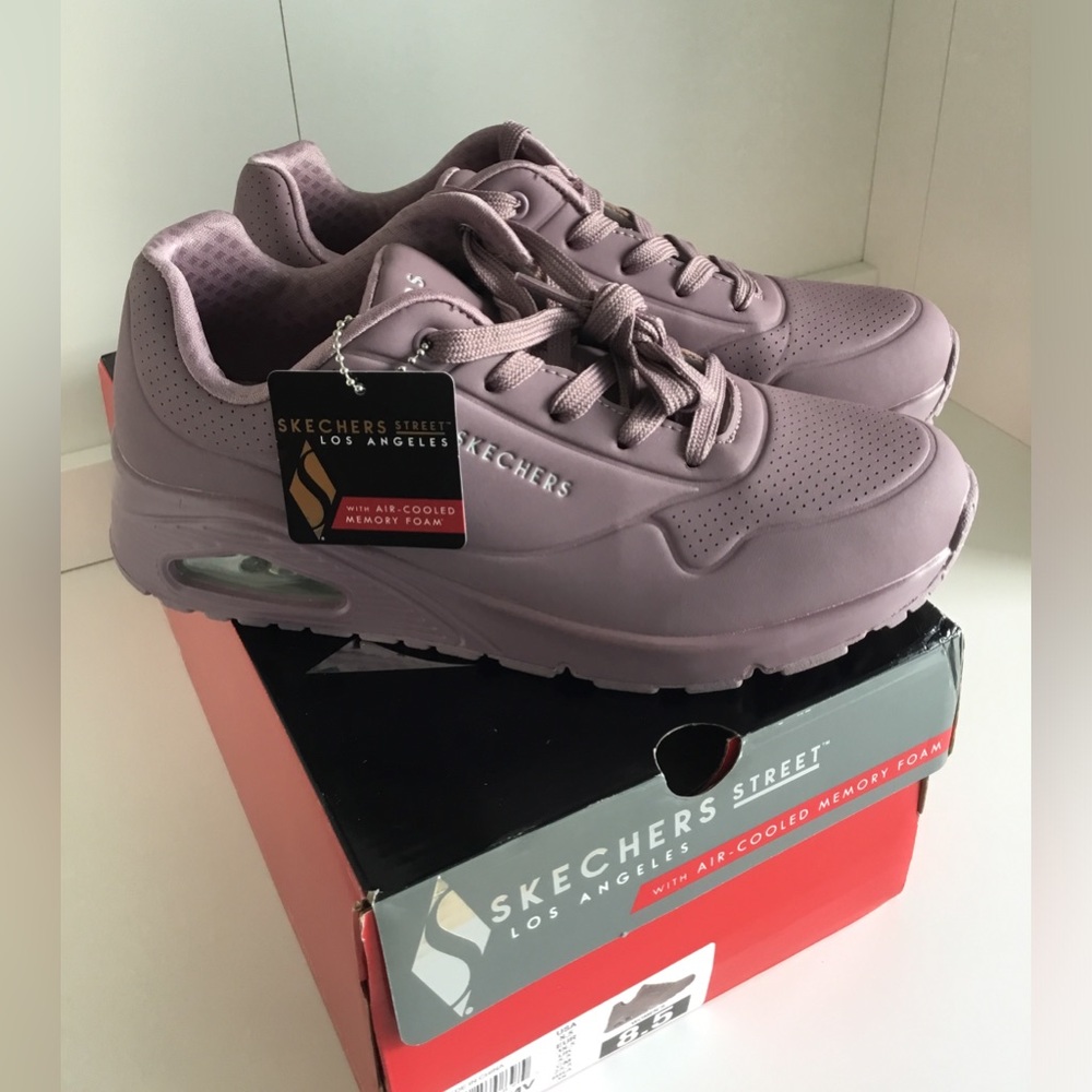 Skechers Uno Stand On-Air Dark Mauve Sneakers, 8.5 New